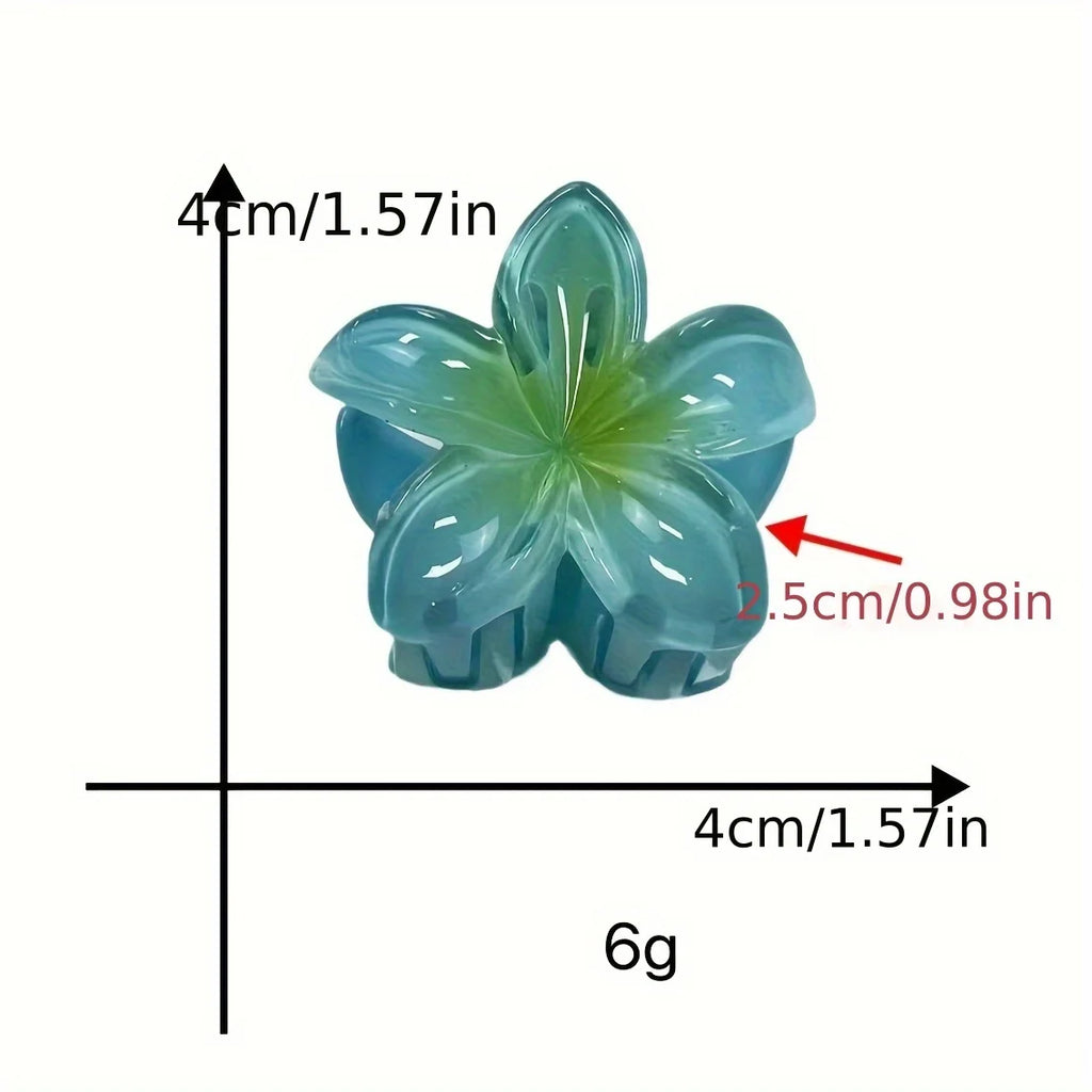 Colorful frangipani acrylic hairpins flower clips high-end and elegant women's hair accessories